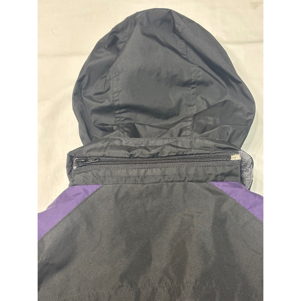 St Johns Bay 3-in-1 Systems Jacket Womens Small Black Purple Hooded Puffer Liner - Picture 11 of 13